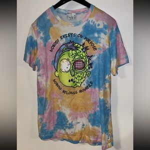 Rick And Morty Tie Dye Nobody Exists On Purpose Nobody Belongs Anywhere Shirt